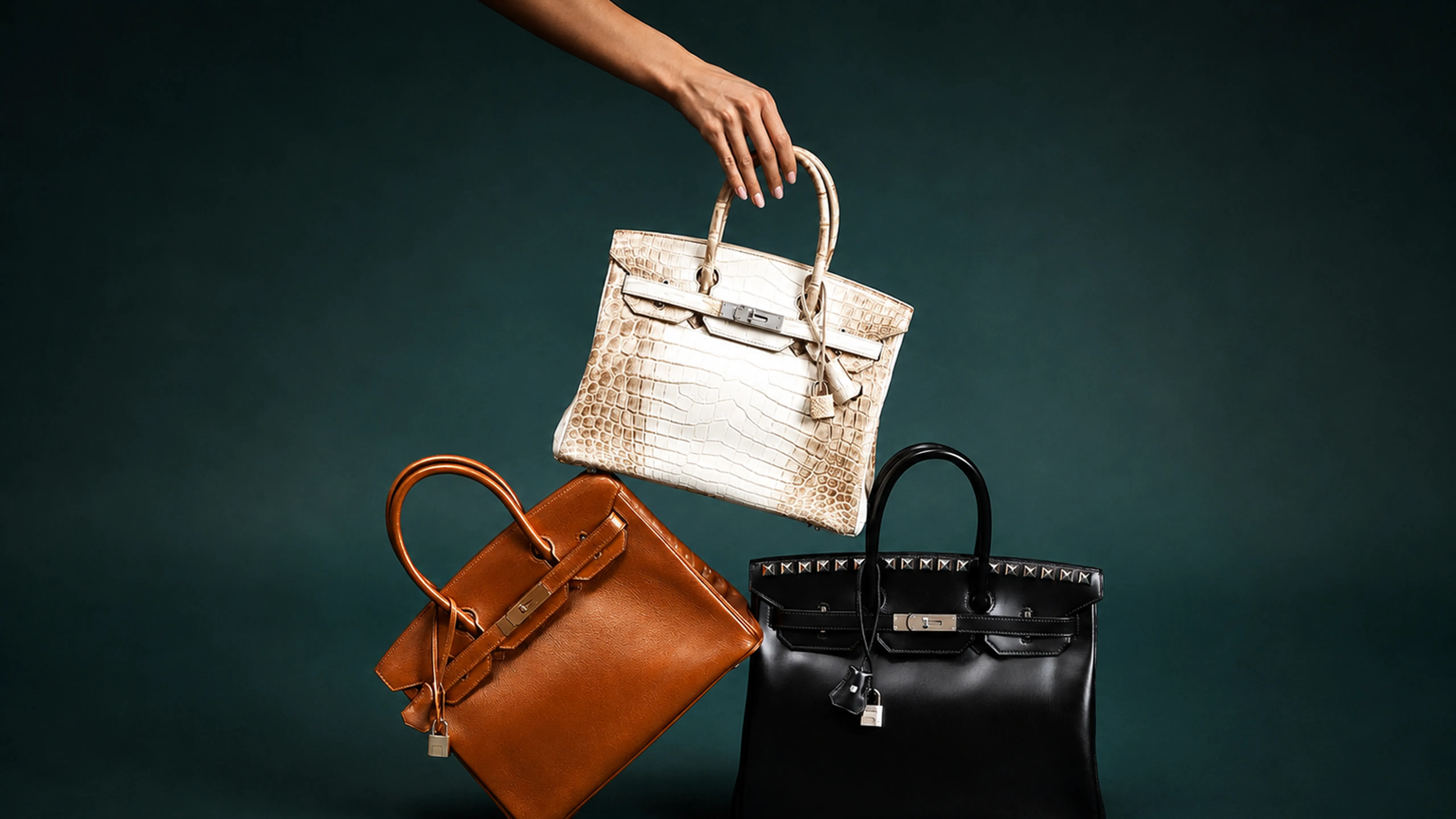 Hermès Birkin bags in several colours